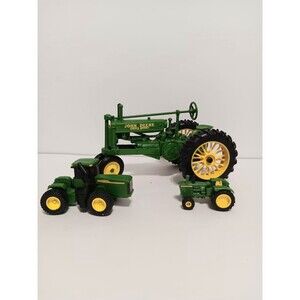 John Deere Metal Die Cast Iron Green Lot of 3 Tractors